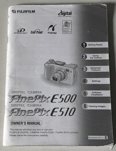 Fujifilm finepix e500 - fujifilm, e510